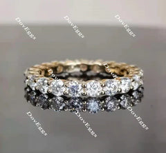 Doveggs 2-2.5 carat Eternity Moissanite/Lab grown diamond wedding band/lab diamond bands
