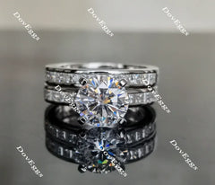 Doveggs channel set moissanite engagement ring(engagement ring only)