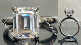Doveggs hidden halo moissanite engagement ring