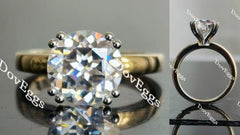 Doveggs round solitaire moissanite engagement ring