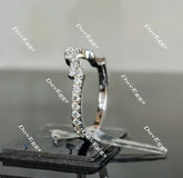 Doveggs eternity pave moissanite/lab grown diamond wedding band-2.0mm band width