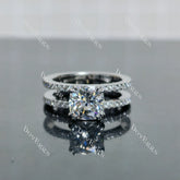 (size 6) Doveggs sterling silver 2ct cushion moissanite engagement ring