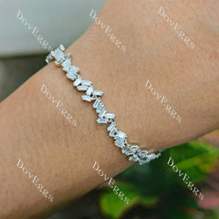 Doveggs baguette art deco moissanite bracelet