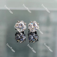 Doveggs solitaire cushion solitaire moissanite stud earrings for women