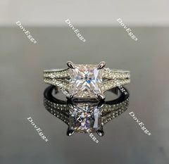 DovEggs half eternity pave engagement ring only semi-mount only(Exclusively to DovEggs Stones)