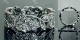 Doveggs round full eternity art deco moissanite/lab grown diamond wedding band-6.2mm band width