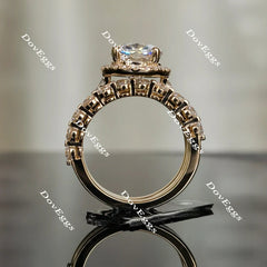 Halo engagement ring only semi-mount only(Exclusively to DovEggs Stones)
