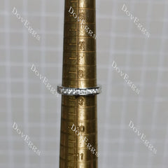 (size 8.5)Doveggs sterling silver Round moissanite wedding band