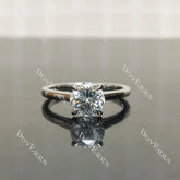 (size 8) Doveggs sterling silver 1.5ct Round moissanite engagement ring