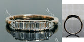 Doveggs baguette round moissanite/ lab grown diamond accents wedding band-1.9mm band width