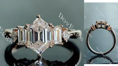 Doveggs Dovie Doutch Marquise cut side stones moissanite engagement ring