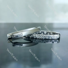 Doveggs round moissanite/lab grown diamond earrings (around 22mm height)