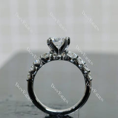 (size 6) Doveggs sterling silver 1ct round moissanite engagement ring