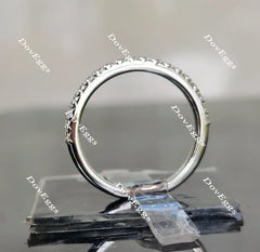 Doveggs half eternity pave moissanite/lab grown diamond wedding band(one piece of wedding band only)-1.8mm band width