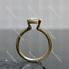 Doveggs bezel solitaire engagement ring semi-mount only(Exclusively to DovEggs Stones)