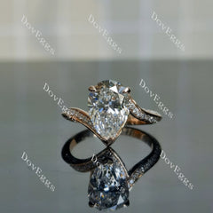 Stephanie’s Promise Pear channel Lab Grown Diamond Engagement Ring