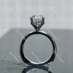 (size 4.75) Doveggs sterling silver 3ct oval moissanite engagement ring