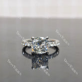 (size 4.75) Doveggs sterling silver 2ct Cushion moissanite engagement ring