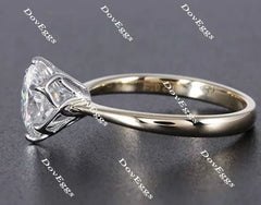 Doveggs flower shape solitaire engagement ring semi-mount only(Exclusively to DovEggs Stones)