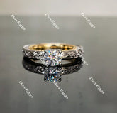 doveggs round vintage moissanite engagement ring