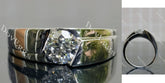 Doveggs round pave solitaire moissanite engagement ring