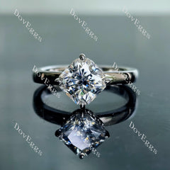 Jan's On Point hidden halo square radiant moissanite engagement ring