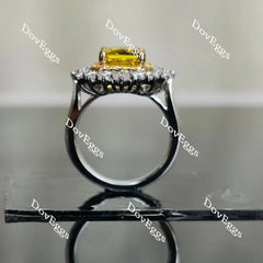 DovEggs double halo pave channel set engagement ring semi-mount only(Exclusively to DovEggs Stones)