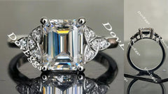 Doveggs side stones moissanite engagement ring
