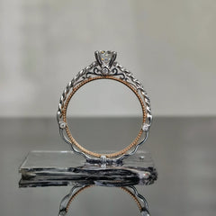 doveggs 0.5 carat round lab created diamond CVD engagement ring (size 7)