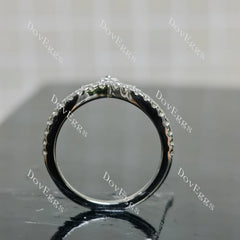 (size 5.5) Doveggs sterling silver round moissanite wedding band