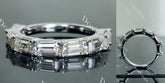 Doveggs emerald eternity pave moissaite/Lab grown diamond wedding band-2.5-3mm band width