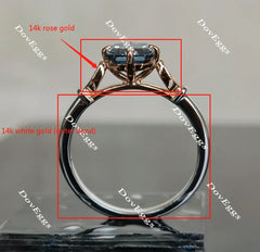 DovEggs asscher moissanite engagement ring