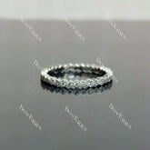(size 4.75) Doveggs 14K white gold 0.21cttw round lab grown diamond wedding band-1.8mm band width