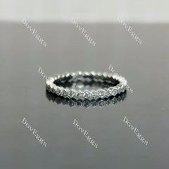 (size 4.75) Doveggs 14K white gold 0.21cttw round lab grown diamond wedding band-1.8mm band width
