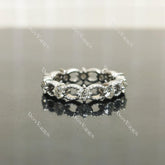 (size 4.25-4.5) Doveggs sterling silver Round moissanite wedding band