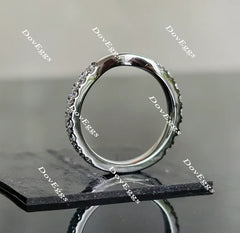 Doveggs round curved moissanite/lab grown diamond wedding band(wedding band only)-2.3mm band width