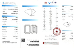 1.01ct Emerald Cut Lab Diamond - F. V. Pink Color VS1 | Doveggs Certified