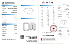 1.24ct Emerald Cut Lab Diamond – Fancy Gray Color VS1 | Doveggs Certified