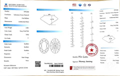 1.56ct Oval Brilliant Cut Lab Diamond – Fancy Vivid Pink Color VVS2 | Doveggs Certified