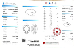 2.05ct Oval Brilliant Cut Lab Diamond - F. Pink Color VS1 | Doveggs Certified