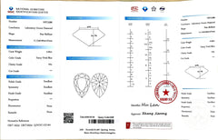 2.05ct Pear Brilliant Cut Lab Diamond – Fancy Vivid Blue Color VS1 | Doveggs Certified