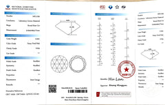 2.43ct Round Rose Cut Lab Diamond – Fancy Vivid Pink Color VVS2 | Doveggs Certified