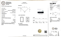 5.14ct Emerald Cut Lab Diamond – F Color VS1 | Doveggs Certified