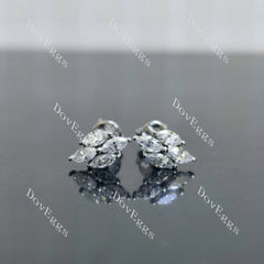Marquise moissanite/lab grown diamond earrings| DovEggs