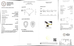 1.00ct Pear Cut Lab Diamond - F Color VVS2 | Doveggs Certified