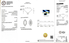 1.35ct Marquise Lab Diamond - E Color VS2 | Doveggs Certified