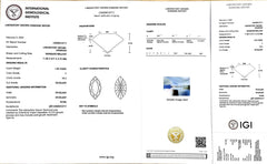 1.43ct Marquise Lab Diamond - F Color VS2 | Doveggs Certified