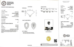 1.72ct Pear Lab Diamond - E Color SI1 | Doveggs Certified