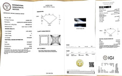 4.09ct Princess Cut Lab Diamond - D Color VS1 | Doveggs Certified