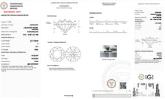 Doveggs 4.07ct Round F color VS2 Clarity IDEAL cut lab diamond stone(IGI certified)